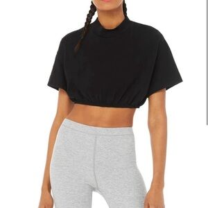 Alo Yoga Mock Neck Crop Top